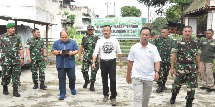Kasdim 0418/Palembang Dampingi Pangdam II/Sriwijaya Tinjau Rencana Pembangunan Dapur Gizi di Plaju