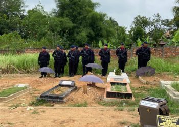 Polda Sumsel gelar upacara pemakaman Almarhum Kompol Mahajavet SH MM