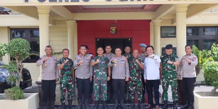 Silaturahmi Kapolres Ogan Ilir dengan Komandan Brigif 8/Garuda Cakti, Perkuat Sinergitas TNI-Polri