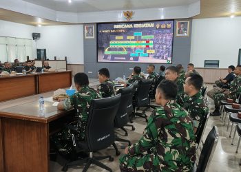 Kasdim 0418/Palembang Ikuti Rakor Kesiapan Upacara HUT TNI ke-80 di Makorem 044/Gapo