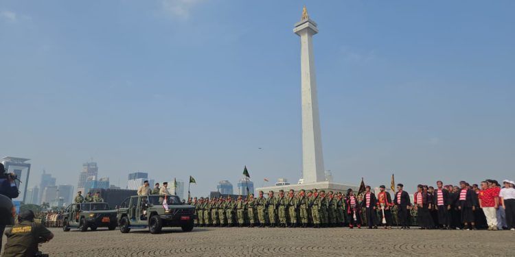 658 Prajurit dan Alutsista Kodam II/Sriwijaya Ikuti Perayaan HUT Ke-80 TNI di Monas