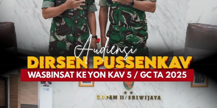 Pangdam II/Sriwijaya Terima Kunjungan Dirsen Pussenkav Bahas Rencana Pengawasan di Yonkav 5/DPC
