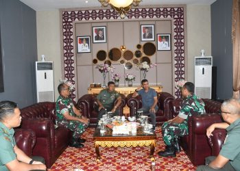 Danrem 044/Gapo Sambut Koorsahli Kasad Dalam Rangka Wasev TMMD ke-126