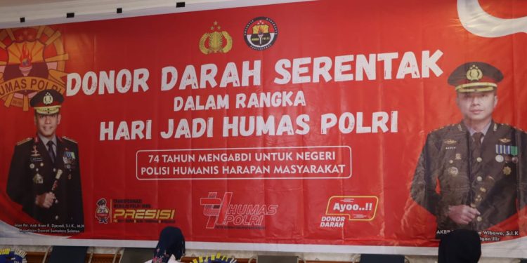 Polres Ogan Ilir Gelar Donor Darah Serentak Peringati HUT Humas Polri ke-74: Polisi Humanis, Harapan Masyarakat