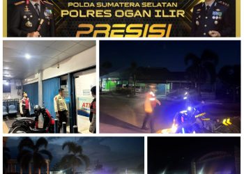 Sat Samapta Polres Ogan Ilir Gelar Patroli Antisipasi Kejahatan Jalanan di Malam Hari