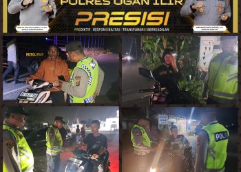 Polsek Pemulutan Pastikan Keamanan Malam Libur Lewat Giat KRYD di Wilayah Hukumnya