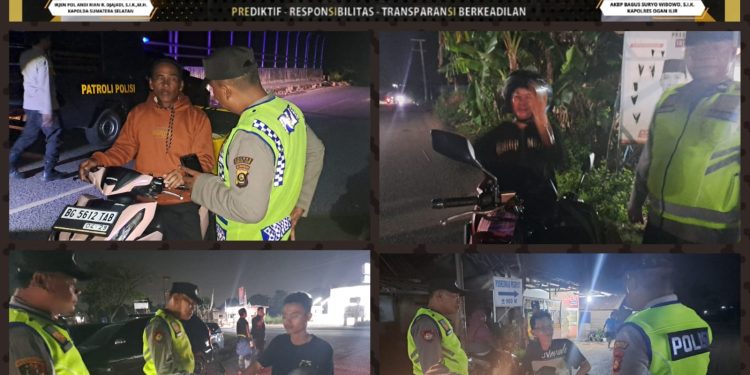 Polsek Pemulutan Pastikan Keamanan Malam Libur Lewat Giat KRYD di Wilayah Hukumnya
