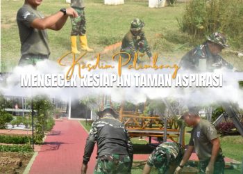 Kasdim 0418/Palembang Letkol Inf Dery Tinjau Kesiapan Taman Aspirasi dan Dapur MBG dalam rangka Sambut Kunjungan Kasad