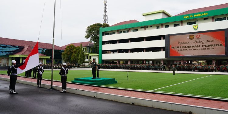 Kodam II/Sriwijaya Gelar Upacara Peringatan Hari Sumpah Pemuda Ke-97 : “Jayalah Selalu Pemuda Indonesia, Jayalah Bangsaku Indonesia”