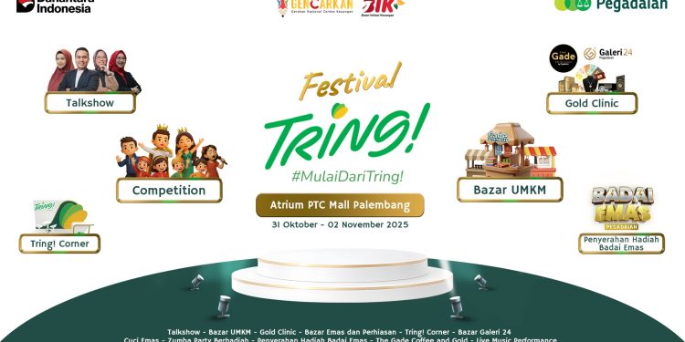 Pegadaian Gelar Festival Tring! 2025 di Palembang, Perkenalkan Aplikasi Keuangan Digital Terbaru