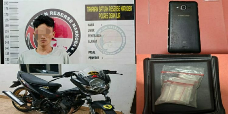 Polres Ogan Ilir Satresnarkoba Tangkap Pengedar Shabu di Tanjung Raja, Amankan 2,38 Gram Barang Bukti