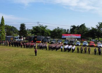 Polres Ogan Ilir Gelar Apel Kesiapan Tanggap Darurat Bencana Hidrometeorologi “Tuntut Anggota, Siap dan Siaga”