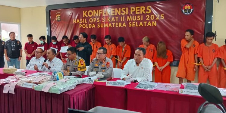 Operasi Sikat II Musi 2025, Polda Sumsel Berhasil Ungkap Kejahatan : Pelaku 3C dan Kasus Narkoba