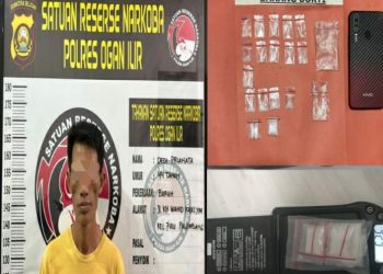 Satres Narkoba Polres Ogan Ilir Ungkap Kasus Narkotika, Amankan Pelaku Bersama Barang Bukti Shabu