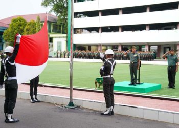 Tingkatkan Kinerja dan Sinergitas: Prajurit dan ASN Kodam II/Sriwijaya Dengarkan Arahan Kasad dalam Upacara 17-an