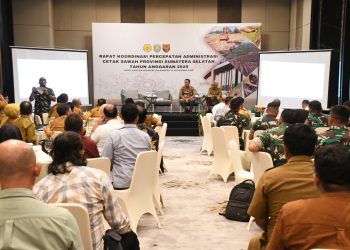 Hadiri Rapat Koordinasi Percepatan Administrasi Cetak Sawah, Danrem 044/Gapo : Kita Berpikir Cepat, Bertindak Tepat, Kerja Dengan Hati