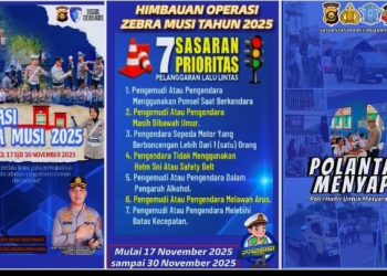 Ops Zebra Musi 2025 di Muara Enim Bikin Kagum! Polisi Tak Hanya Menindak, tapi Bagikan Brosur Edukatif kepada Pengendara