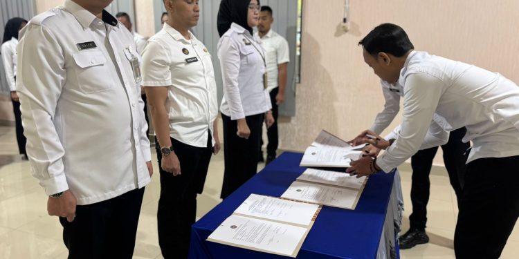 Rutan Kelas I Palembang Laksanakan Penandatanganan Perjanjian Kinerja Lingkungan Direktorat Jenderal Pemasyarakatan Kantor Wilayah Sumsel