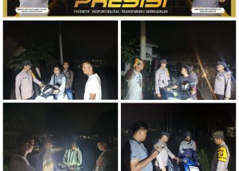 Polsek Pemulutan Gelar KRYD Malam Hari Libur untuk Cegah Kriminalitas di Wilayah Rawan