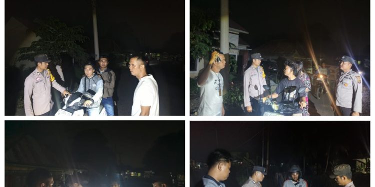 Polsek Pemulutan Gelar KRYD Malam Hari Libur untuk Cegah Kriminalitas di Wilayah Rawan