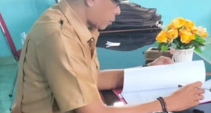 Alokasihakan Dana Desa Pemdes Tanah Abang Selatan Bangun Jalan Setapak 