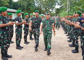 Disiplin adalah Nafasku, bukan hanya Slogan tetapi harus diwujudkan dalam Tindakan, Pangdam II/Sriwijaya beri pengarahan Prajurit Yonif TP 893/KBK