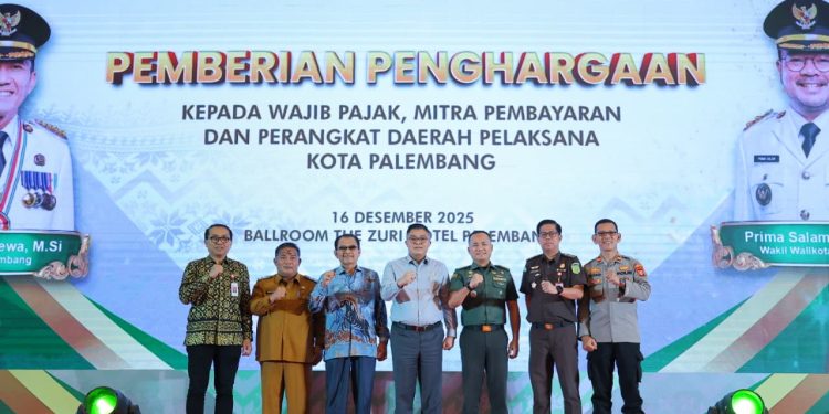 Pemkot Palembang Beri Penghargaan Wajib Pajak Teladan, Penerimaan Pajak Tembus Rp1,44 Triliun