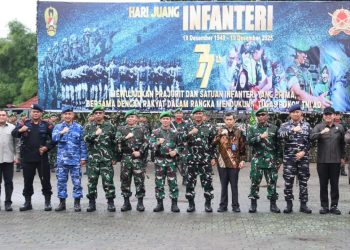 Danrem 044/Gapo Hadiri Upacara Peringatan Hari Juang Infanteri ke-77 Tahun 2025