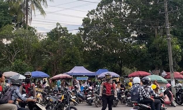 POLRES OGAN ILIR GELAR PATROLI PERINTIS PRESISI STRONG POINT SORE DI SIMPANG LADIVA DAN DEPAN UNSRI