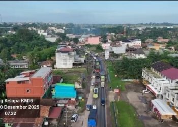 Pawas Satgas Urai Macet Ops Lilin Musi 2025 Laporkan Kondisi Arus Lalu Lintas di Jalintim dan Gerbang Tol Musi Landas
