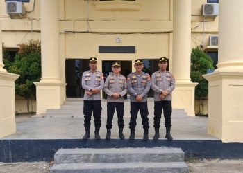 Ipda Muhammad Aliudin.SH bersama 3 perwira Lulusan SIP 54 Gelombang II Tahun 2025 ditugaskan di Polres Muratara