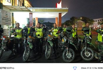 Dandim Palembang Pimpin Patroli Bermotor Amankan Malam Tahun Baru 2025/2026 di Kota Palembang